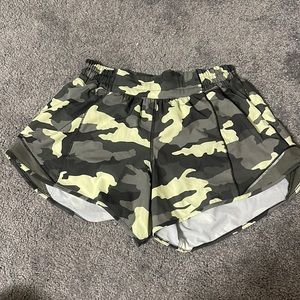 LuLuLemon Running Shorts- Green Camo
